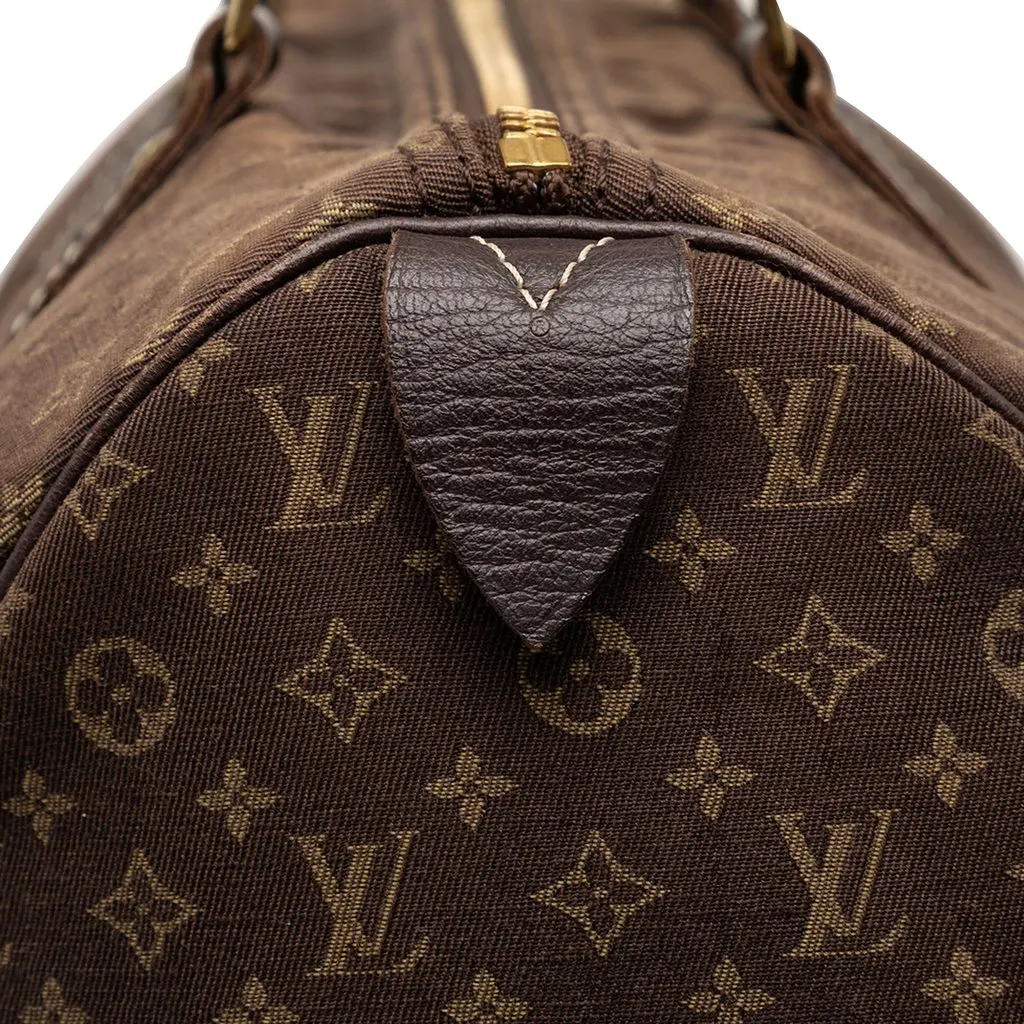 Louis Vuitton Monogram Mini Lin Speedy 30 Brown Very good - Box View