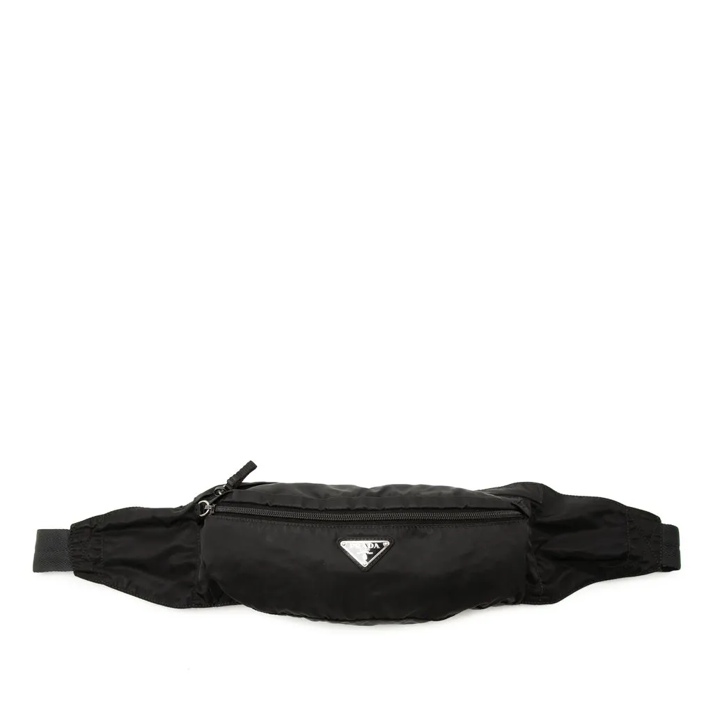 Prada Tessuto Belt Bag Black Very good - Front View