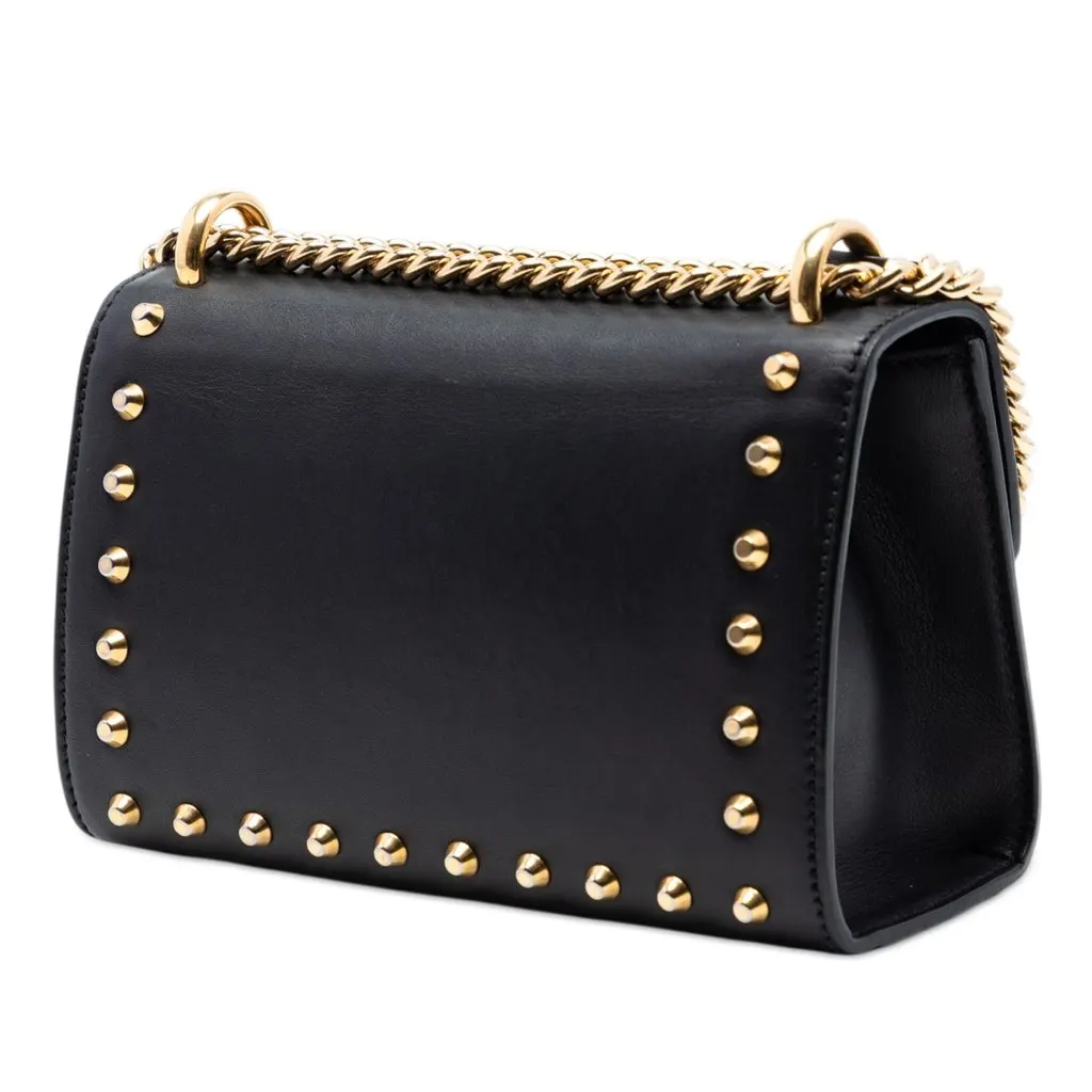Gucci Small Pearl Studded Leather Padlock Crossbody Black Leather Very good - Back View