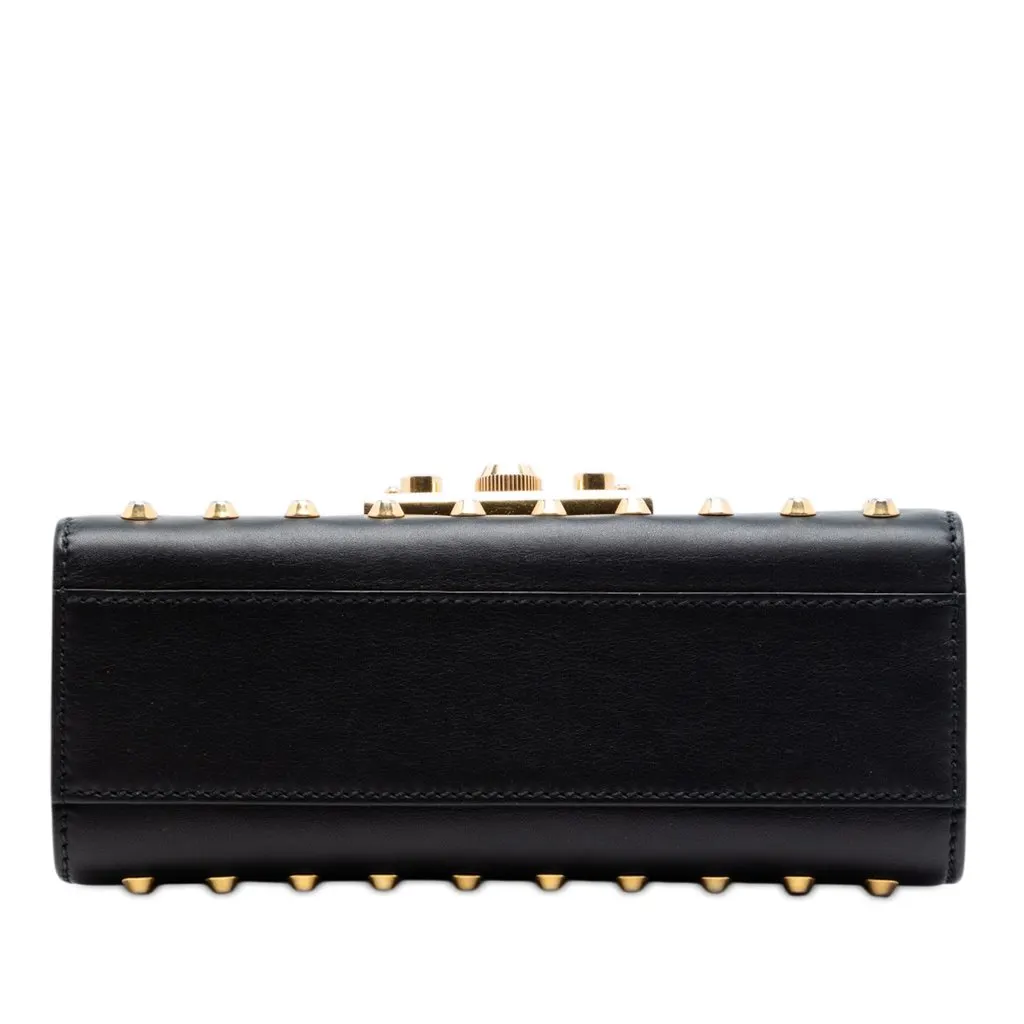 Gucci Small Pearl Studded Leather Padlock Crossbody Black Leather Very good - Inside View