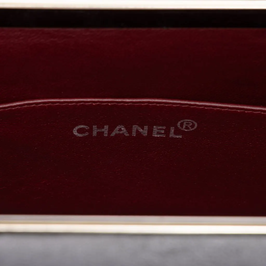 Chanel Quilted Lambskin Box Vanity Bag Black Leather Very good - Box View