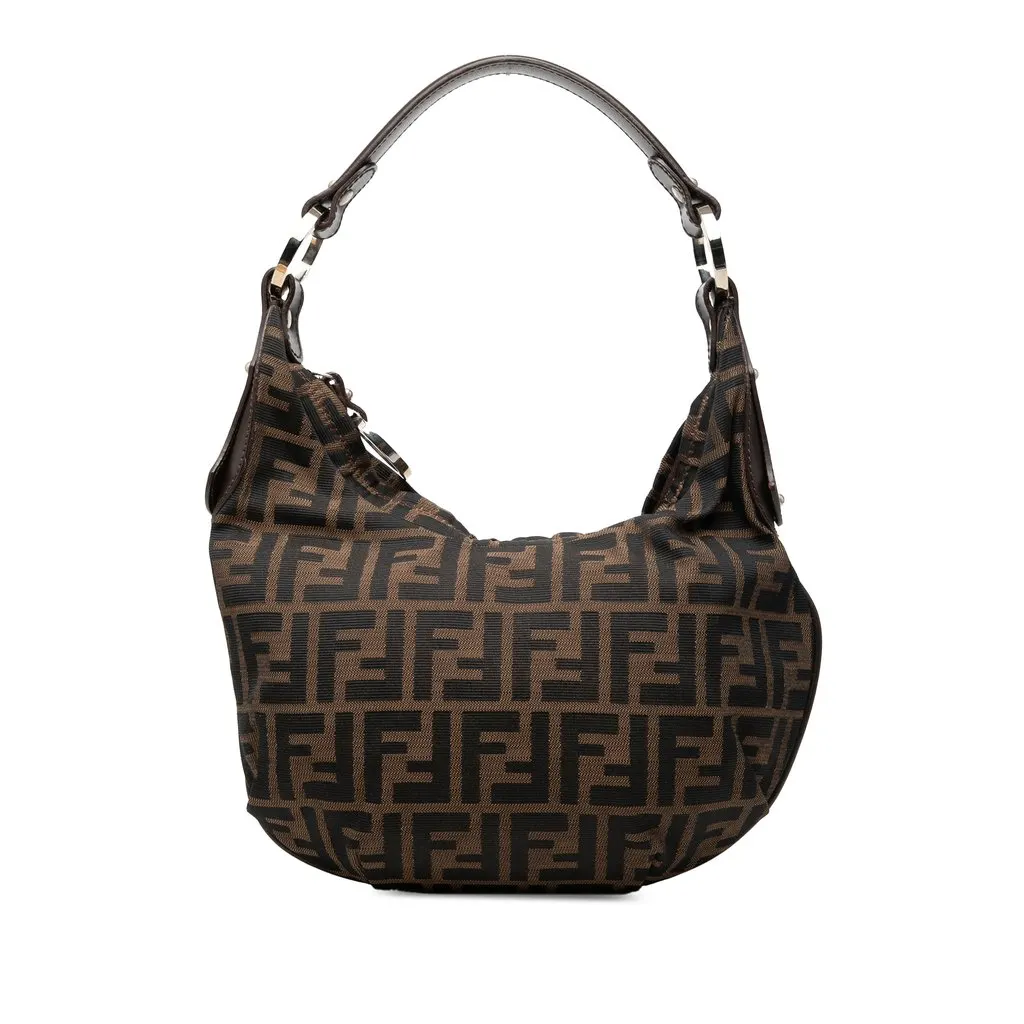Fendi Zucca Canvas Chef Hobo Brown Very good - Front View