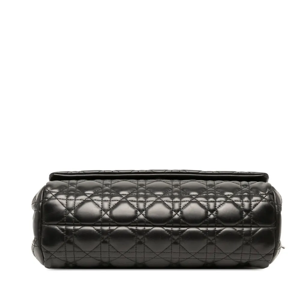 Dior Lambskin Cannage Soft Flap Black Leather Very good - Inside View