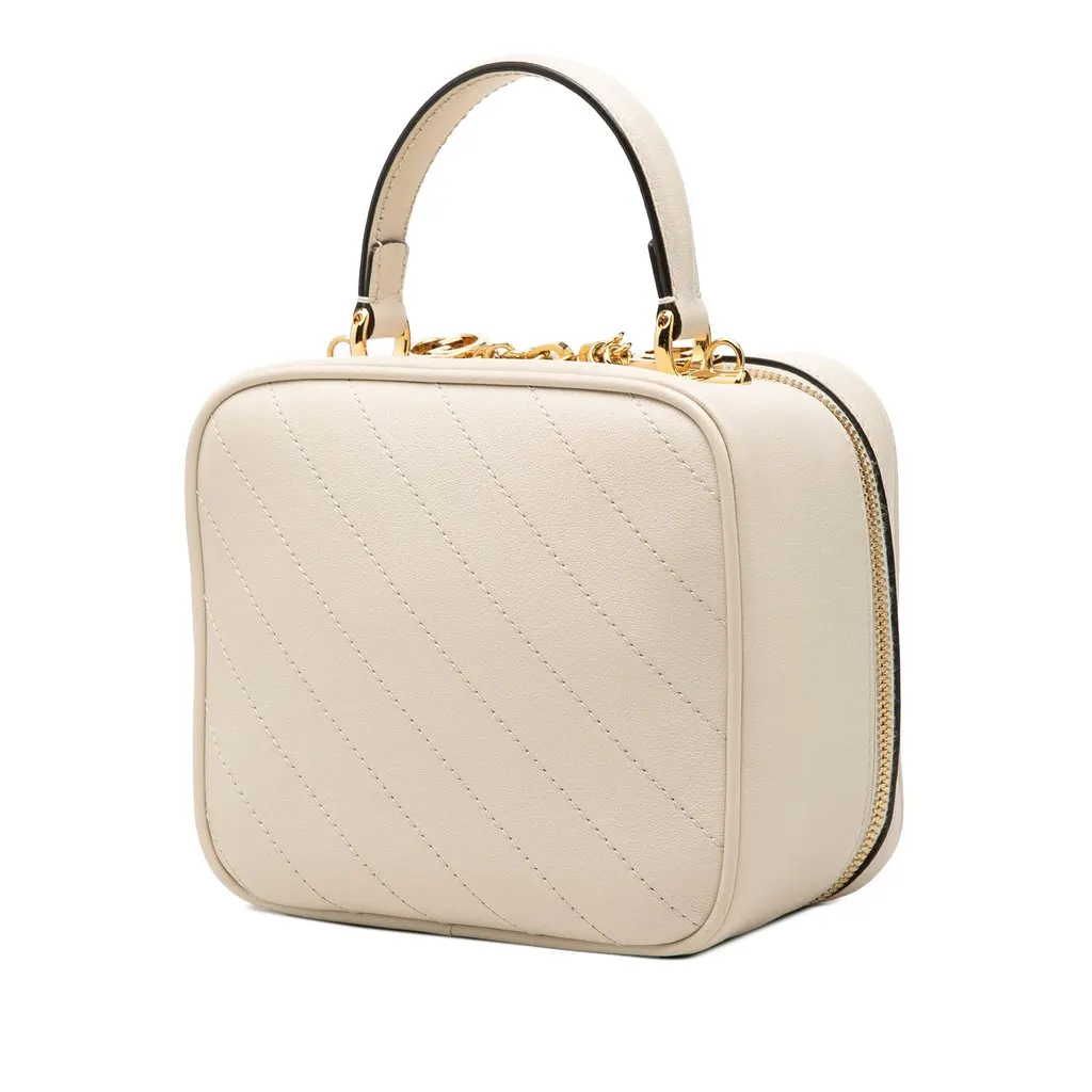 Gucci Matelasse Calfskin Blondie Top Handle Satchel White Leather Very good - Back View