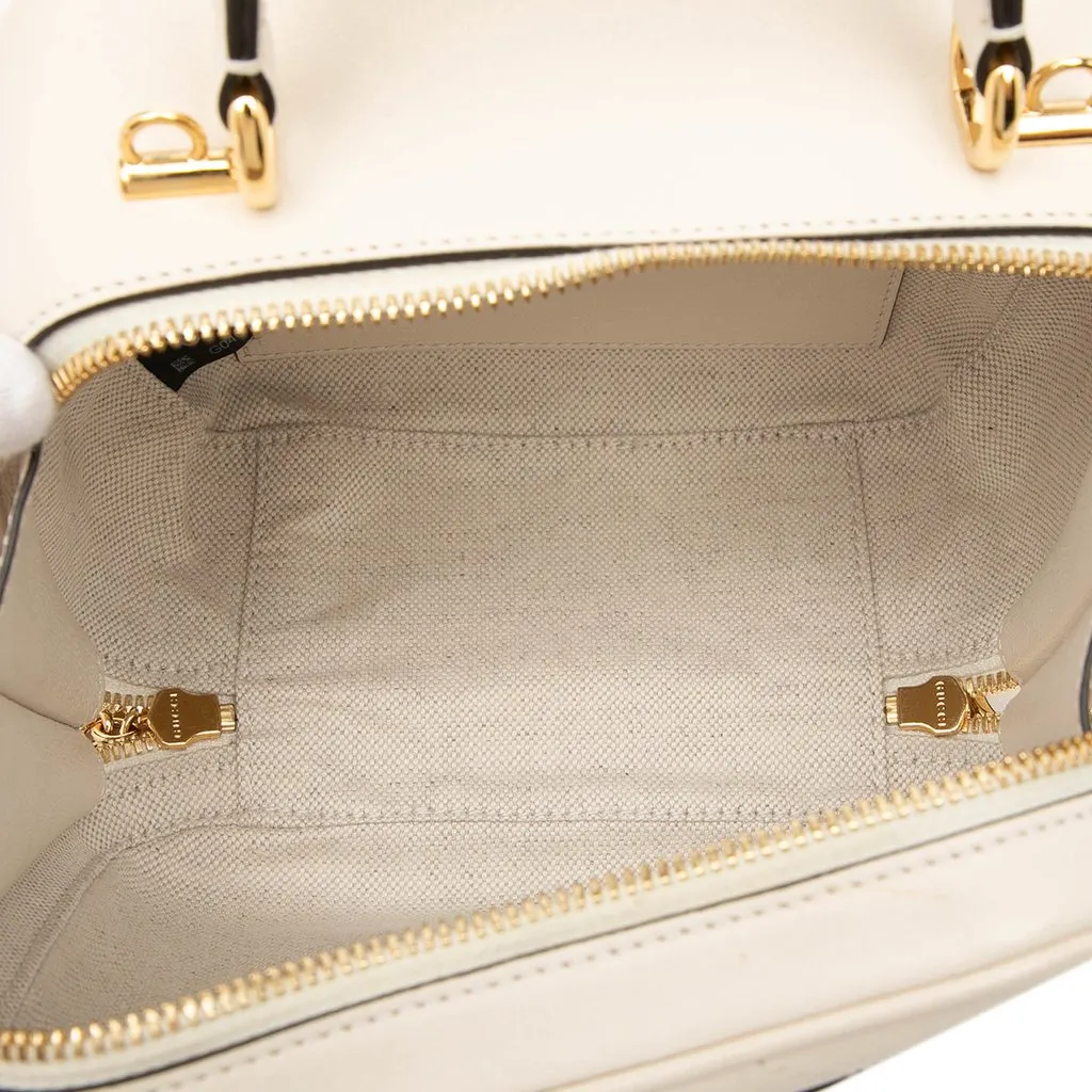 Gucci Matelasse Calfskin Blondie Top Handle Satchel White Leather Very good - Model View