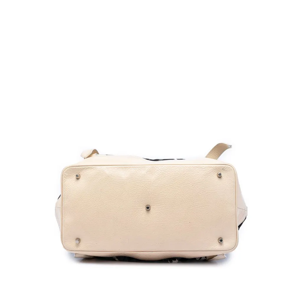 Burberry Floral Beat Check Nylon and Patent Satchel MultiColor Very good - Inside View