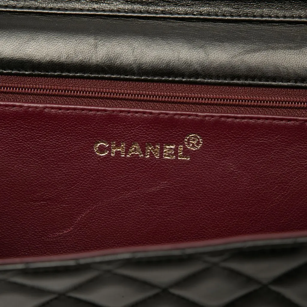 Chanel Medium CC Quilted Lambskin Single Flap Black Leather Very good - Box View