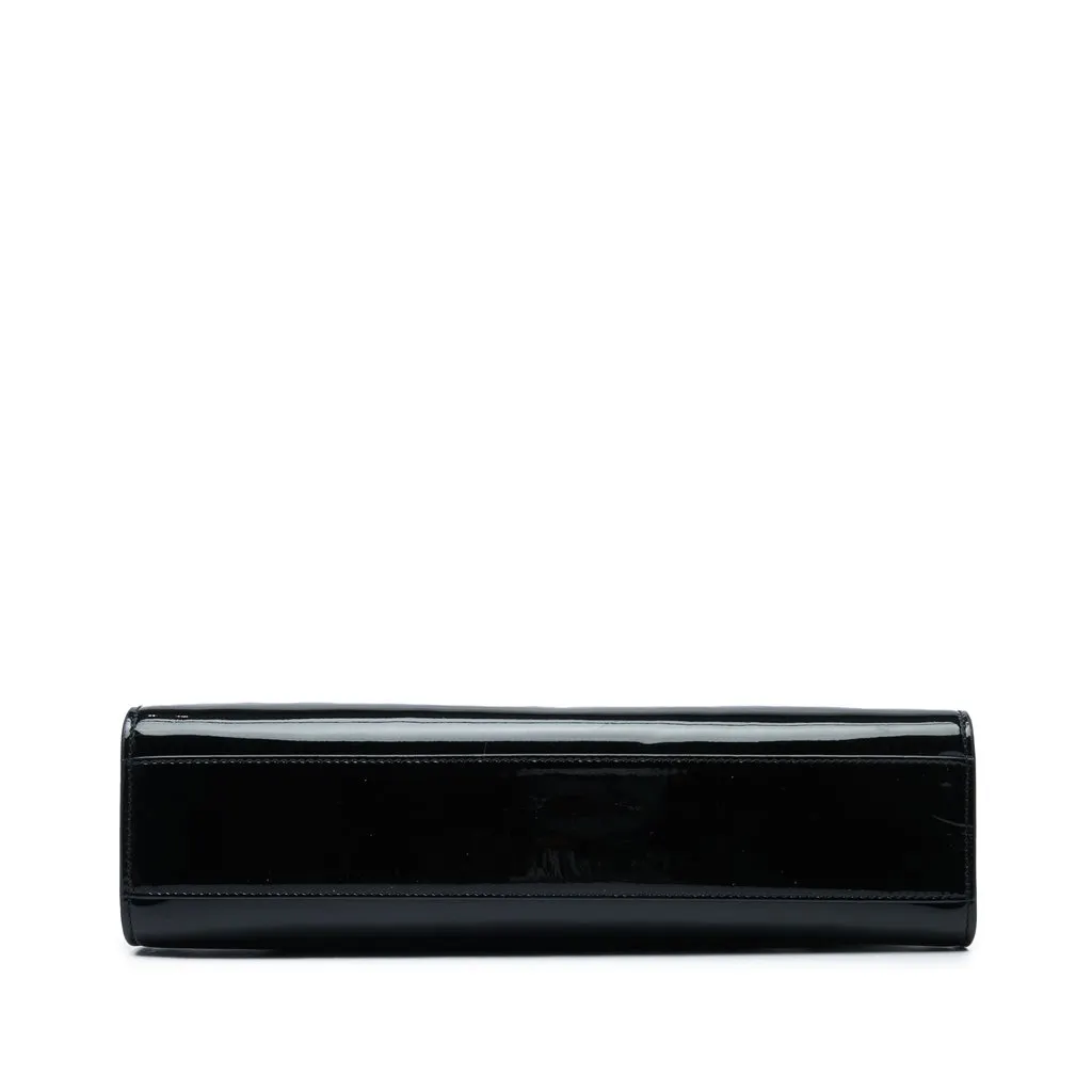 Saint Laurent Medium Patent Manhattan Shoulder Bag Black Leather Very good - Inside View