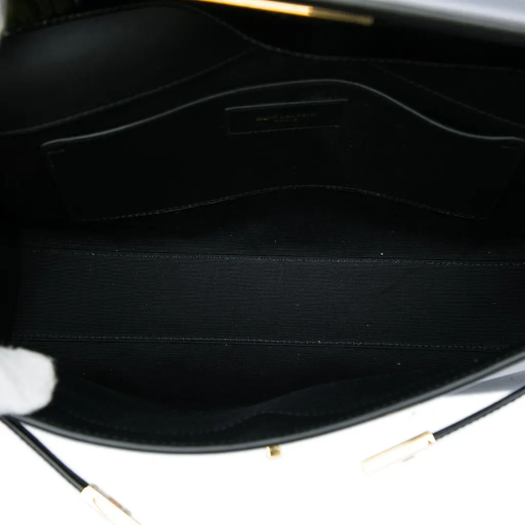 Saint Laurent Medium Patent Manhattan Shoulder Bag Black Leather Very good - Model View