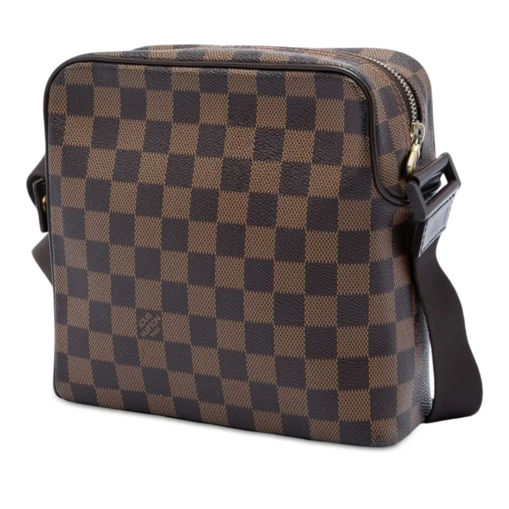 Louis Vuitton Damier Ebene Olav PM Brown Canvas Good - Back View