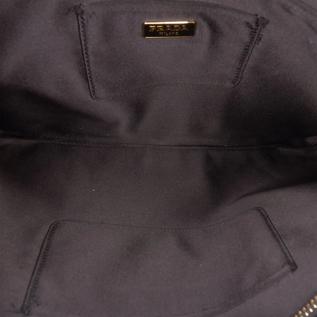 Prada Paillettes Pochette Blue Very good - Model View