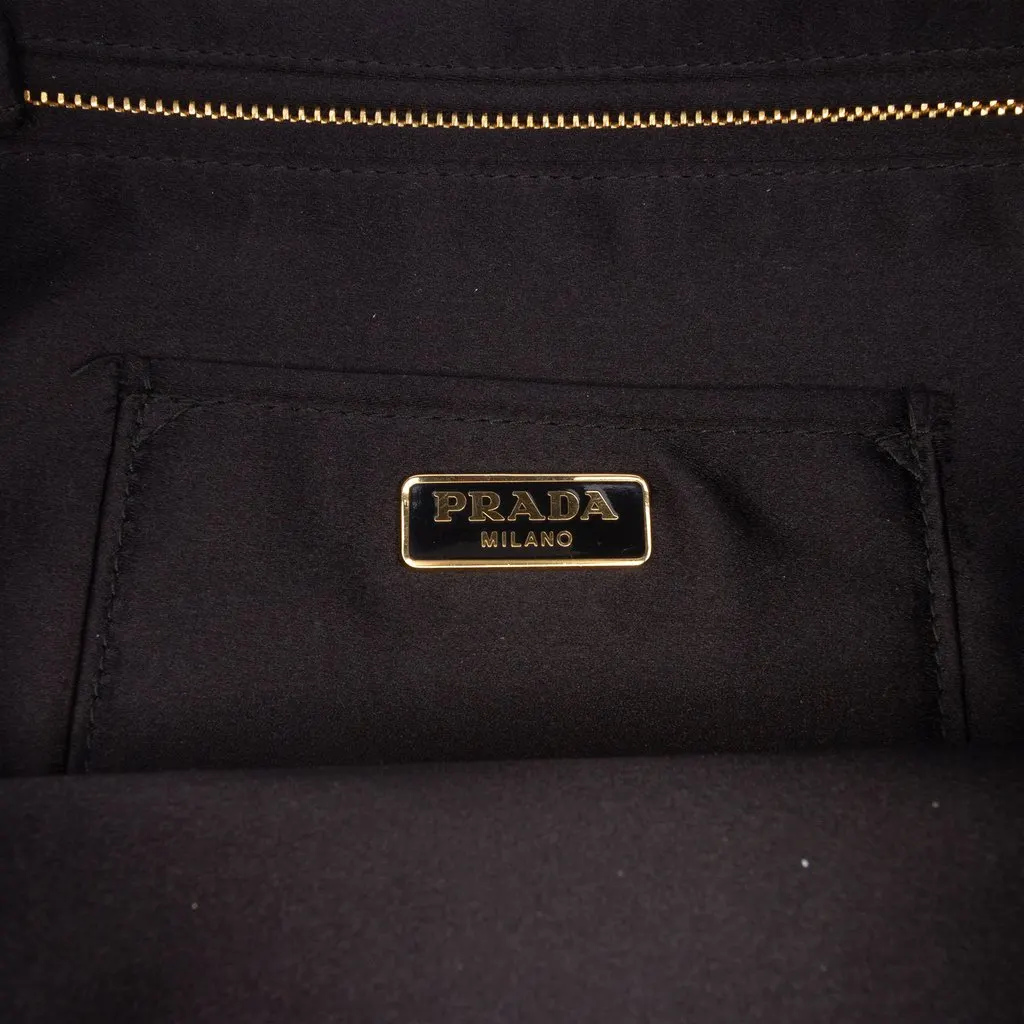 Prada Paillettes Pochette Blue Very good - Box View