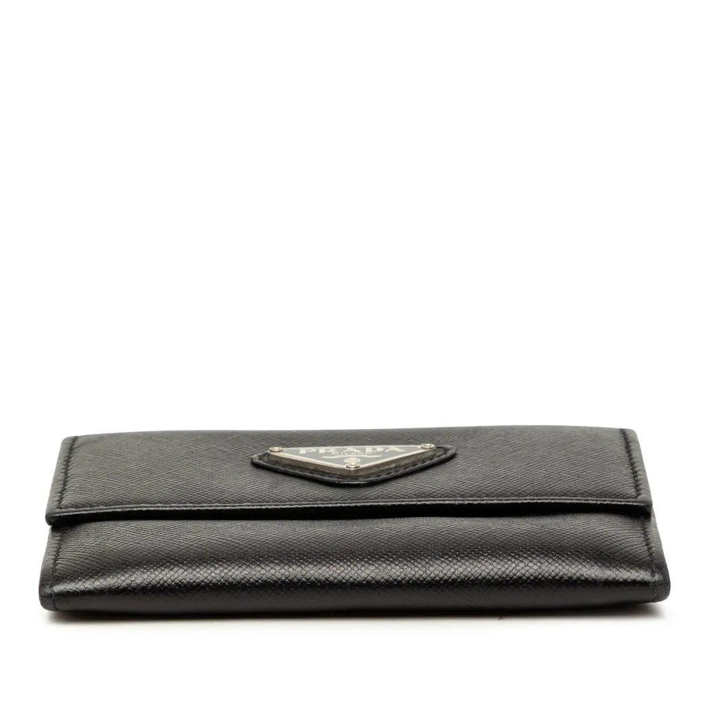Prada Saffiano Card Holder Black Leather Very good - Inside View