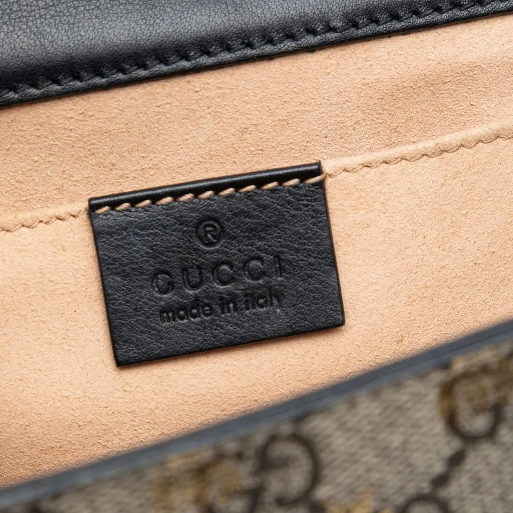 Gucci Small GG Supreme Bee Padlock Crossbody Beige Very good - Box View