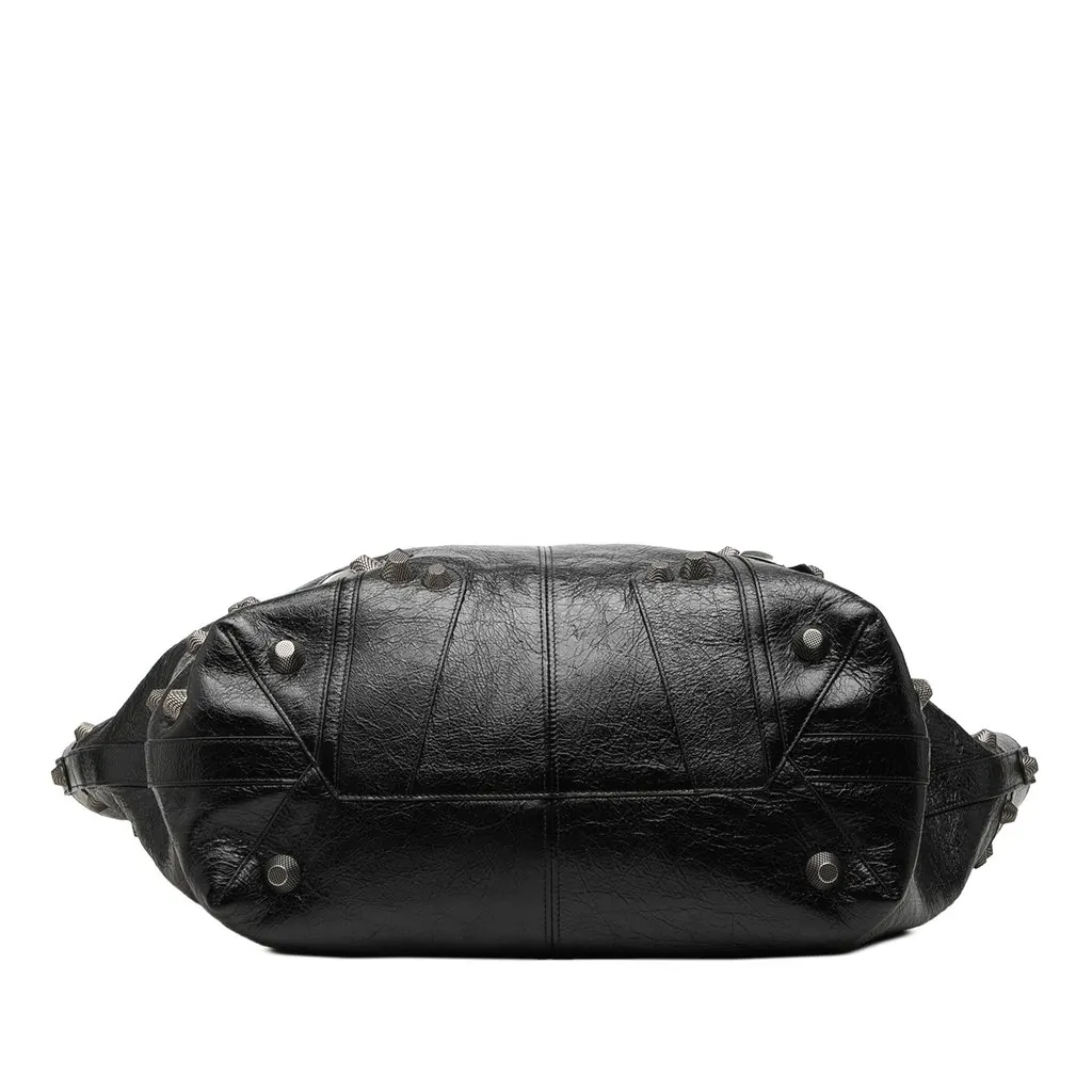Balenciaga Large Arena Lambskin Motocross Le Cagole Carry All Tote Black Leather Very good - Inside View