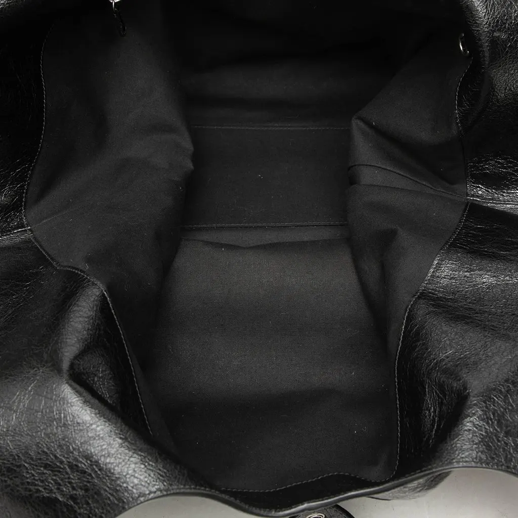 Balenciaga Large Arena Lambskin Motocross Le Cagole Carry All Tote Black Leather Very good - Model View