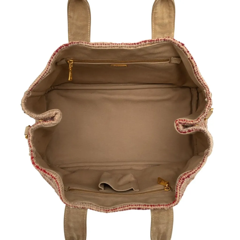 Prada Tweed Satchel MultiColor Very good - Model View