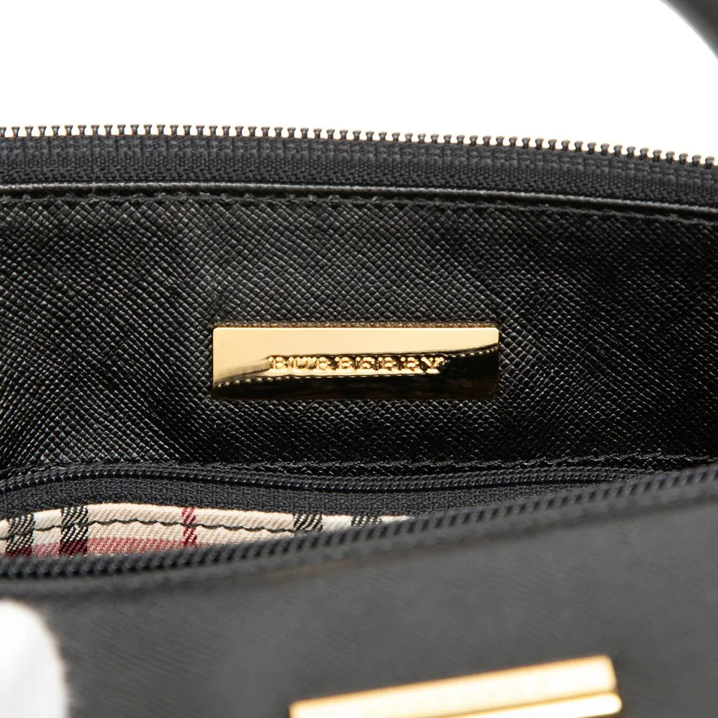 Burberry Leather Boston Bag Black Leather Good - Box View
