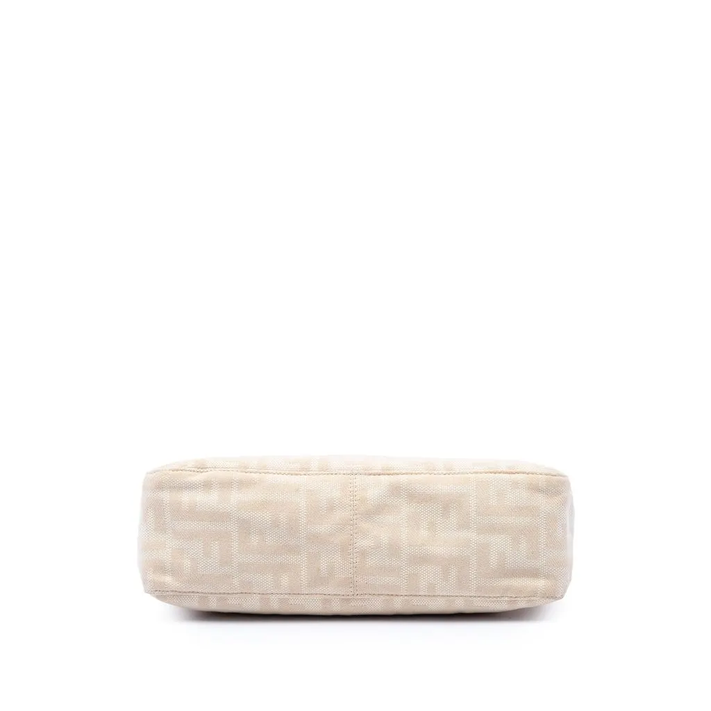 Fendi Zucca Canvas Shoulder Bag Beige Canvas Very good - Inside View