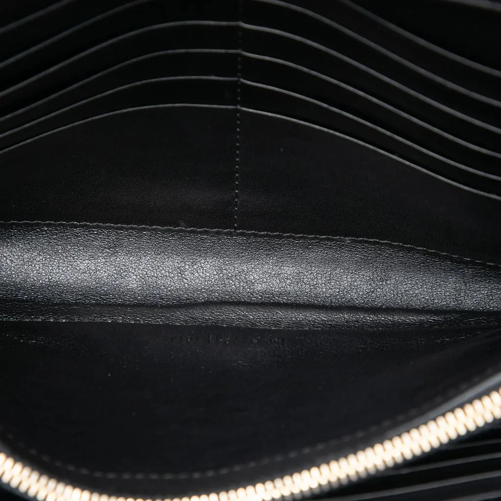 Saint Laurent Mini Smooth Calfskin Paris Wallet on Chain Black Leather Very good - Model View