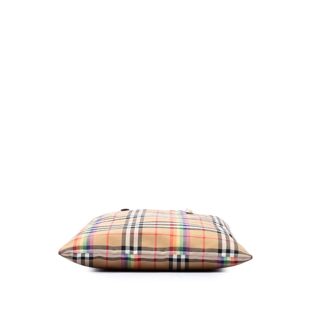 Burberry House Check Canvas Rainbow Tote Beige Very good - Inside View