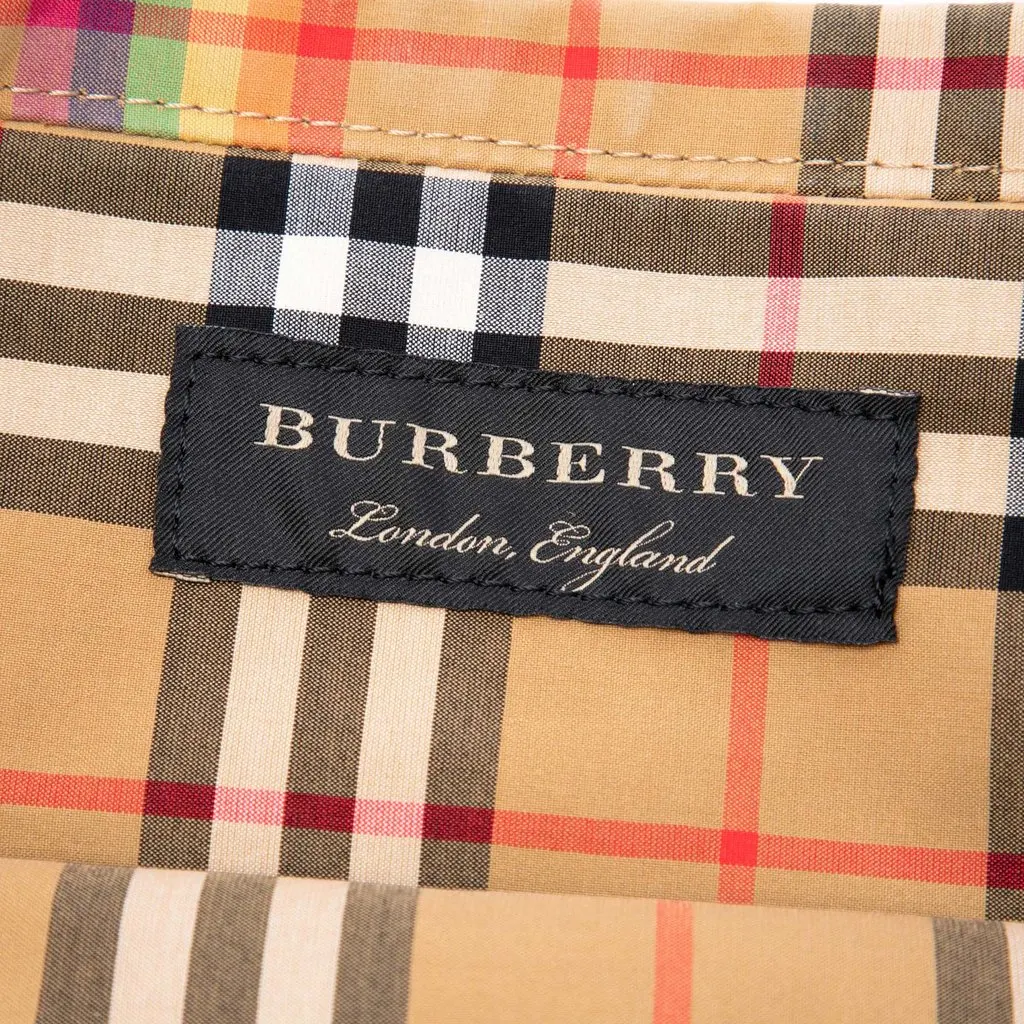 Burberry House Check Canvas Rainbow Tote Beige Very good - Box View