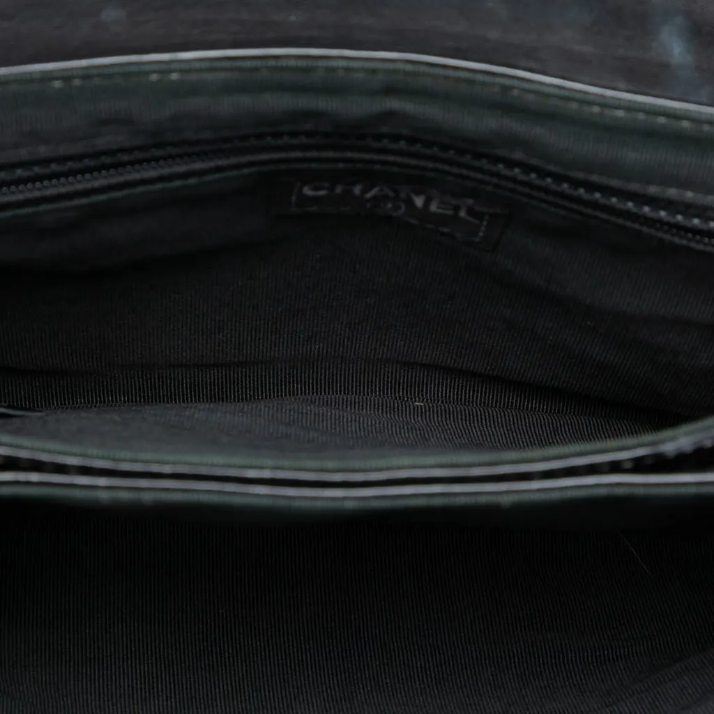 Chanel Chocolate Bar Patent Digital Flap Black Leather Very good - Model View