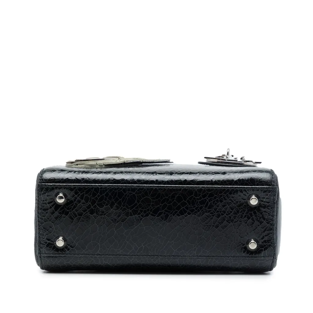 Dior Mini Deerskin Ceramic Effect Jeweled Swan Lady Dior Black Leather Very good - Inside View