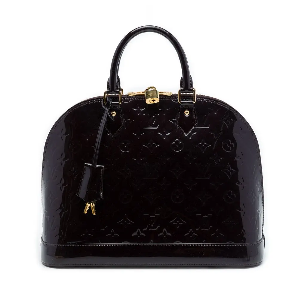 Louis Vuitton Monogram Vernis Alma PM Purple Leather Very good - Front View