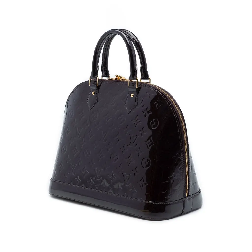 Louis Vuitton Monogram Vernis Alma PM Purple Leather Very good - Back View