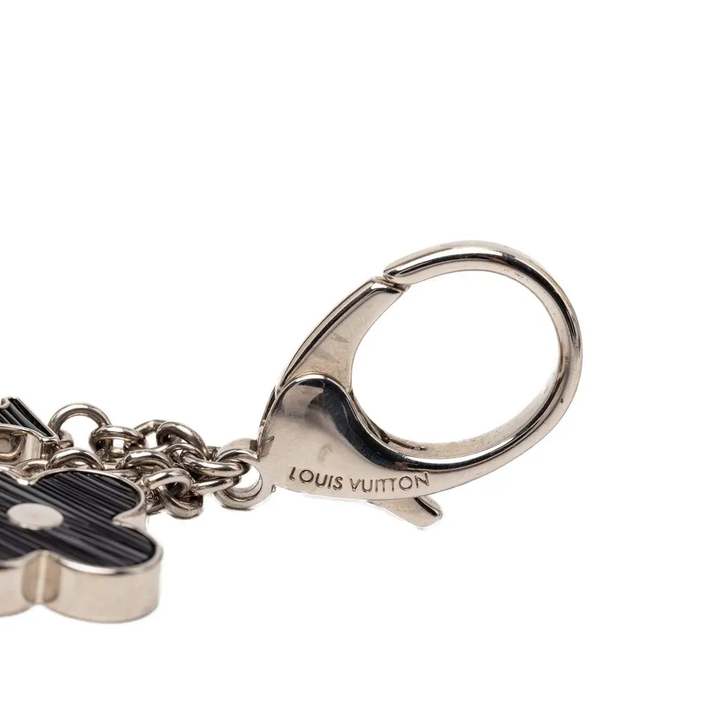 Louis Vuitton Brass Fleur D Epi Bag Charm Silver Metal Very good - Box View