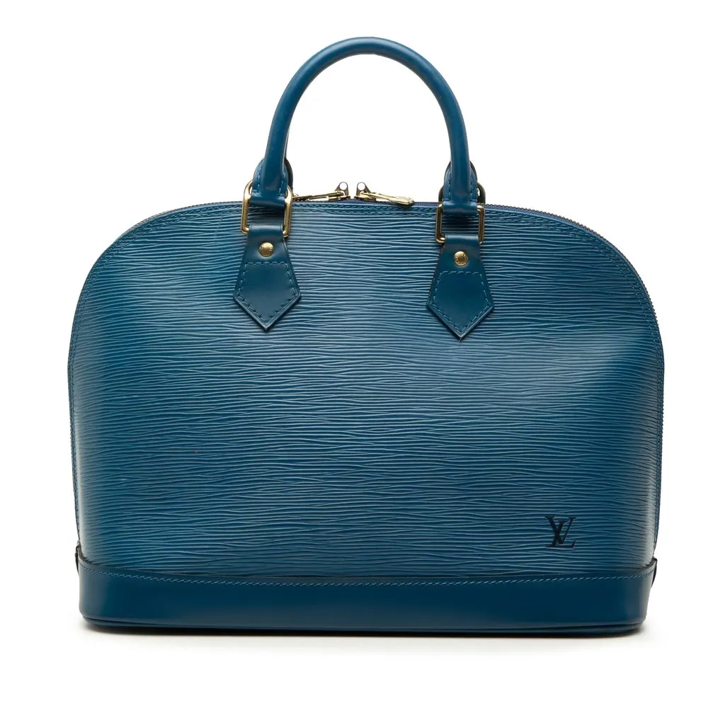 Louis Vuitton Epi Alma PM Blue Leather Good - Front View