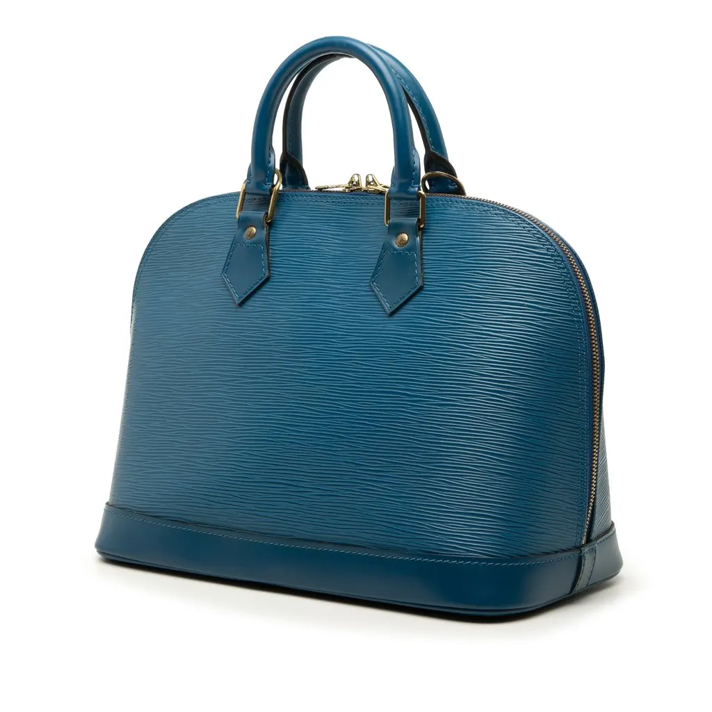 Louis Vuitton Epi Alma PM Blue Leather Good - Back View