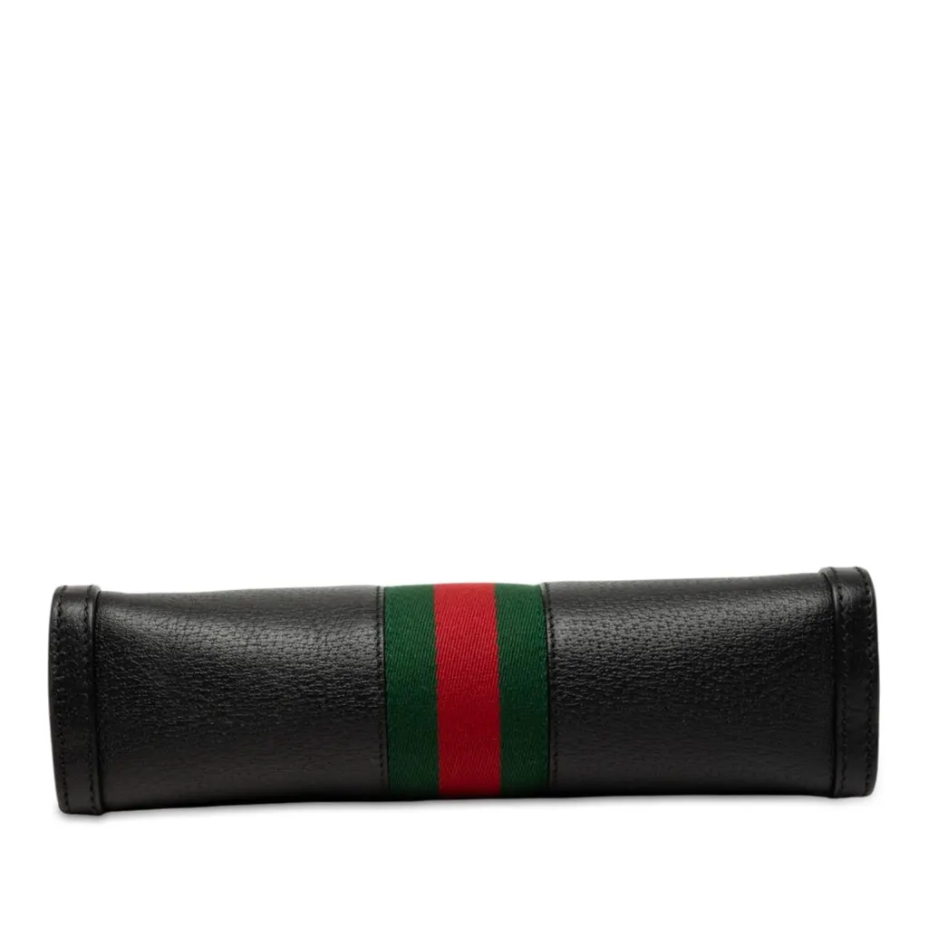 Gucci Small Calfskin Web Ophidia Chain Crossbody Black Leather Very good - Inside View
