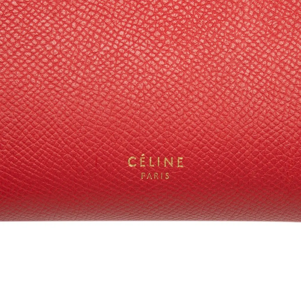 Celine Micro Grained Calfskin Belt Bag Red Leather Good - Box View