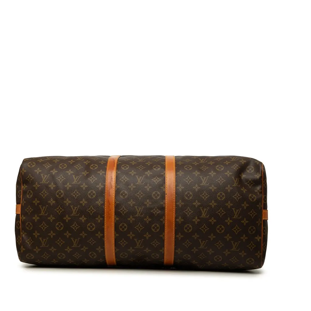 Louis Vuitton Monogram Keepall Bandouliere 60 Brown Canvas Good - Inside View