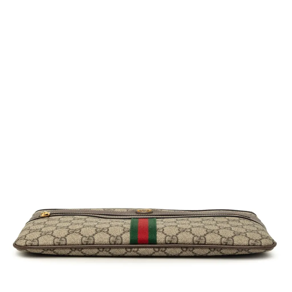 Gucci GG Supreme Web Ophidia Clutch Beige Very good - Inside View