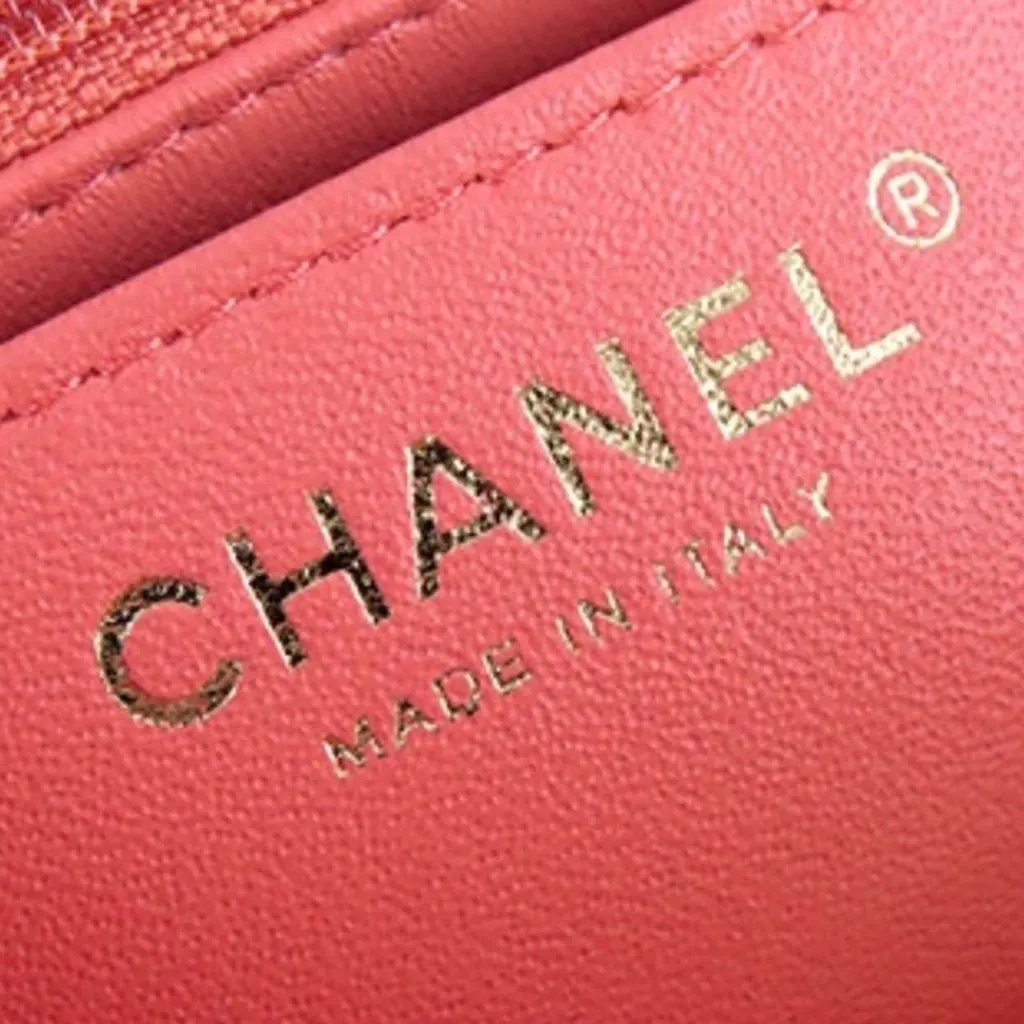 Chanel Mini Square Classic Lambskin Single Flap Pink Leather Very good - Box View
