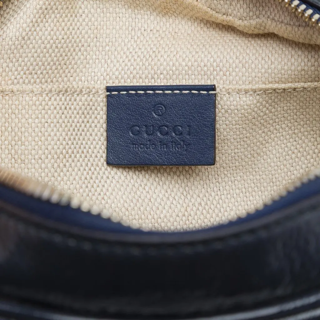 Gucci Patent Soho Disco Crossbody Blue Leather Very good - Box View