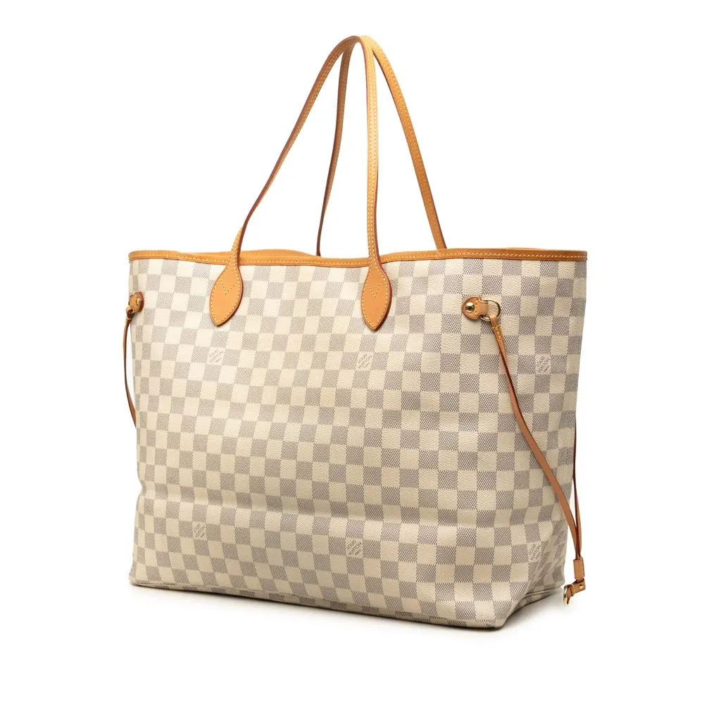 Louis Vuitton Damier Azur Neverfull GM White Very good - Back View