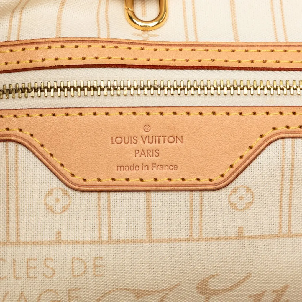 Louis Vuitton Damier Azur Neverfull GM White Very good - Box View