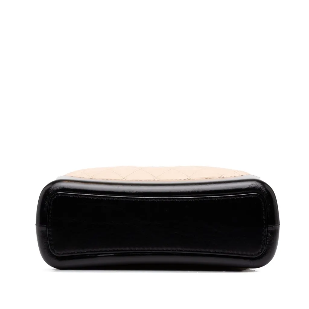 Chanel Medium Bicolor Lambskin Gabrielle Crossbody Beige Leather Very good - Inside View