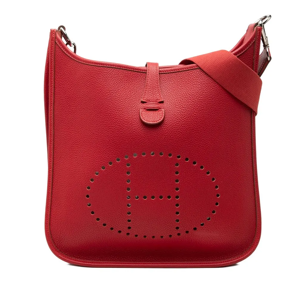 Hermès Clemence Evelyne I PM Red Leather Very good - Front View