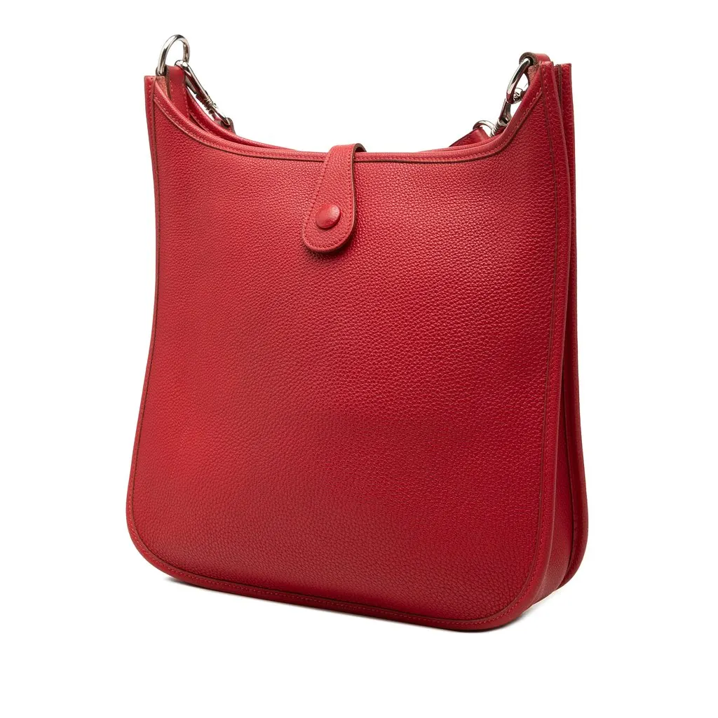 Hermès Clemence Evelyne I PM Red Leather Very good - Back View