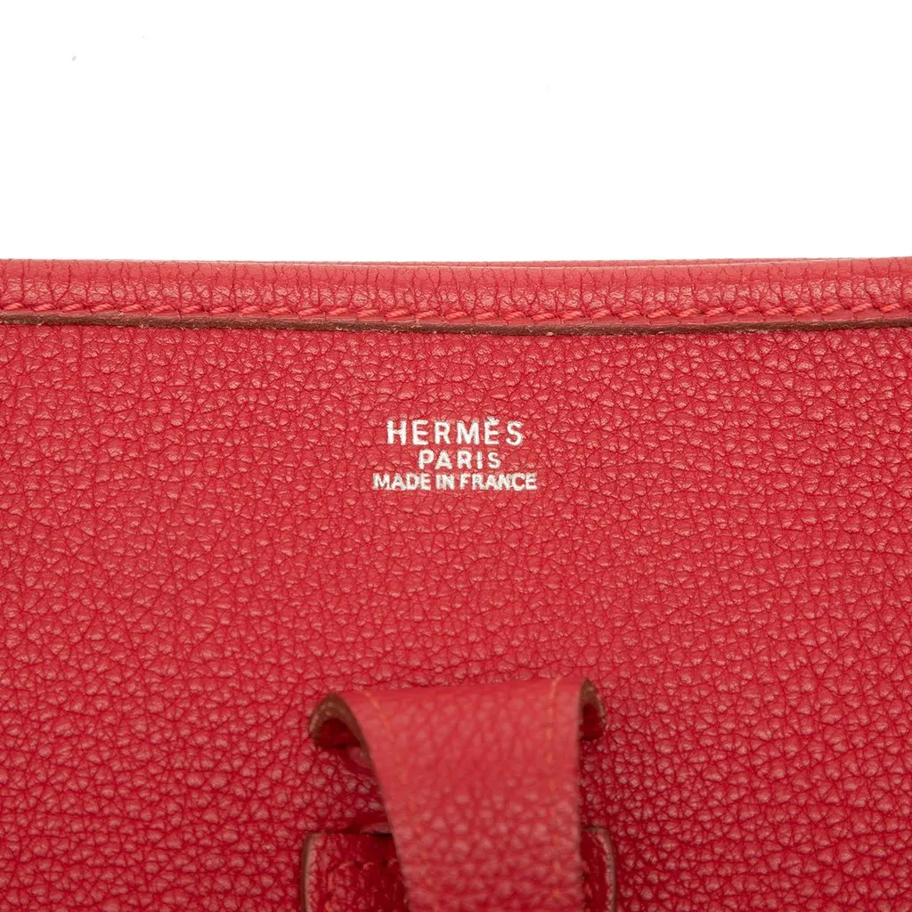 Hermès Clemence Evelyne I PM Red Leather Very good - Box View