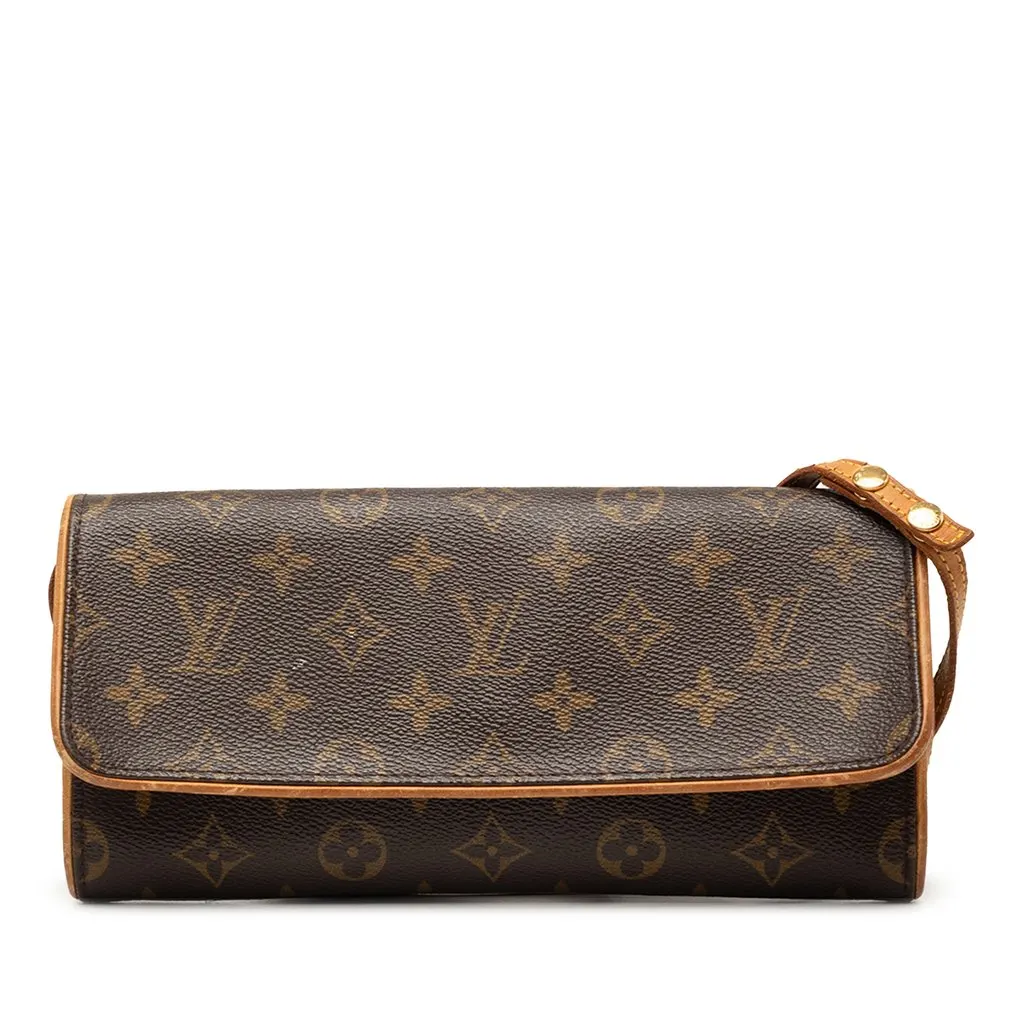 Louis Vuitton Monogram Pochette Twin GM Brown Very good - Front View