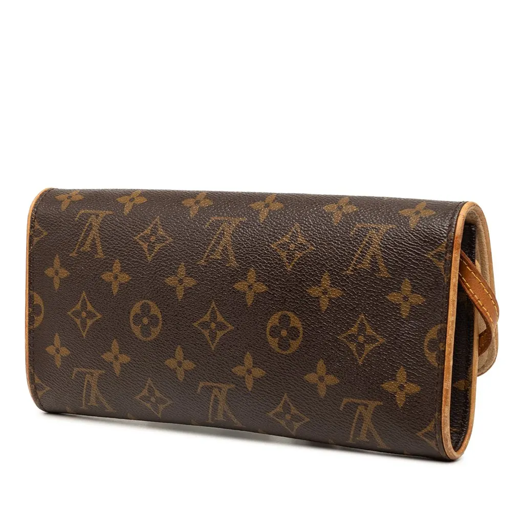Louis Vuitton Monogram Pochette Twin GM Brown Very good - Back View