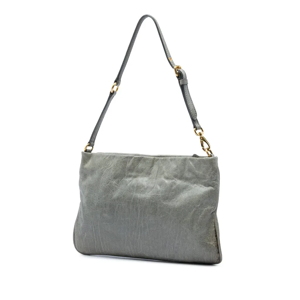 Miu Miu Nappa Charm Shoulder Bag MultiColor Leather Very good - Back View