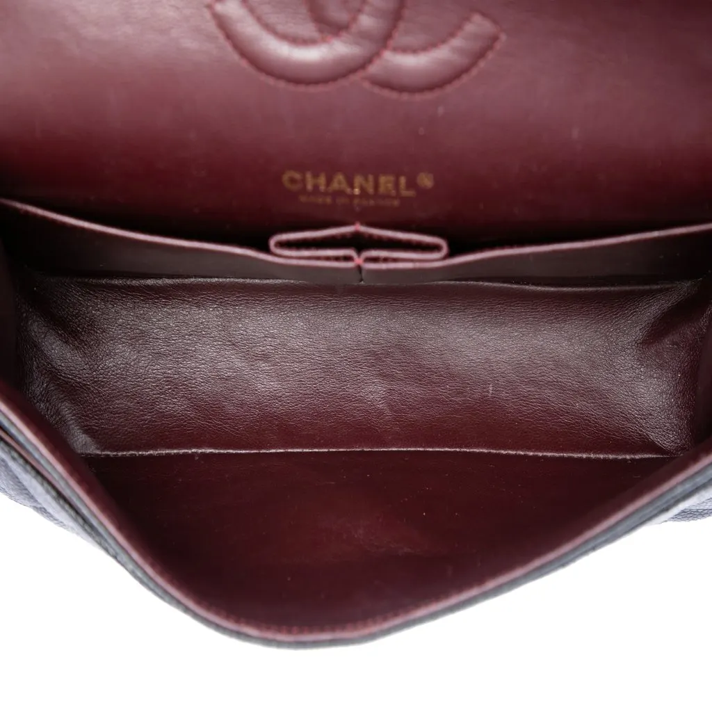 Chanel Medium Classic Caviar Double Flap Black Leather Very good - Model View