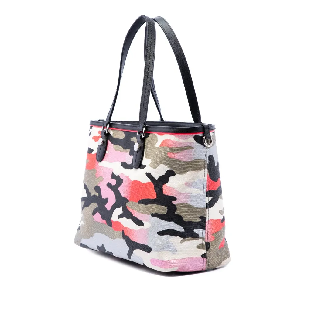 Dior Anselm Reyle Medium Canvas Camouflage Tote MultiColor Very good - Back View